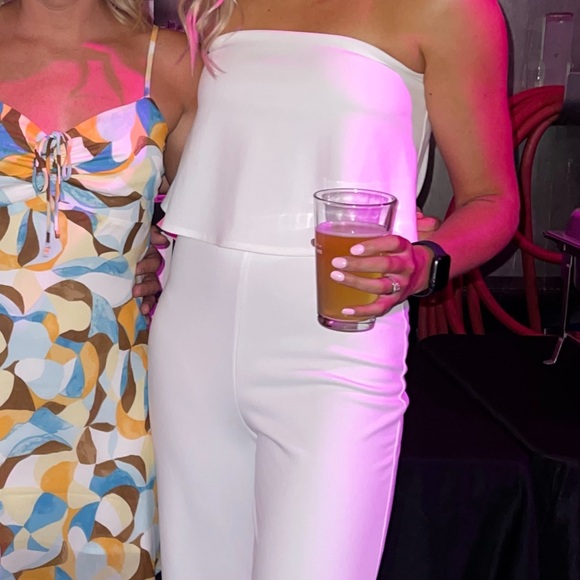 Lulu's Chic White Strapless Jumpsuit - Picture 6 of 6
